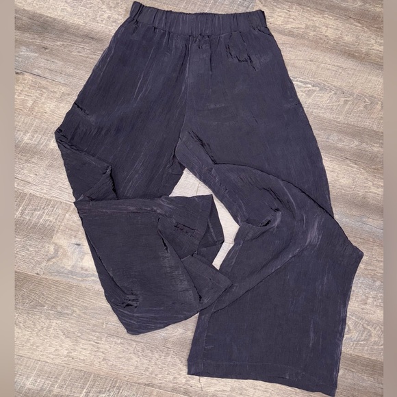 Forever 21 BOHEMIAN | WIDE LEG PANTS | BLACK |
 | SIZE: MED | - Picture 2 of 11